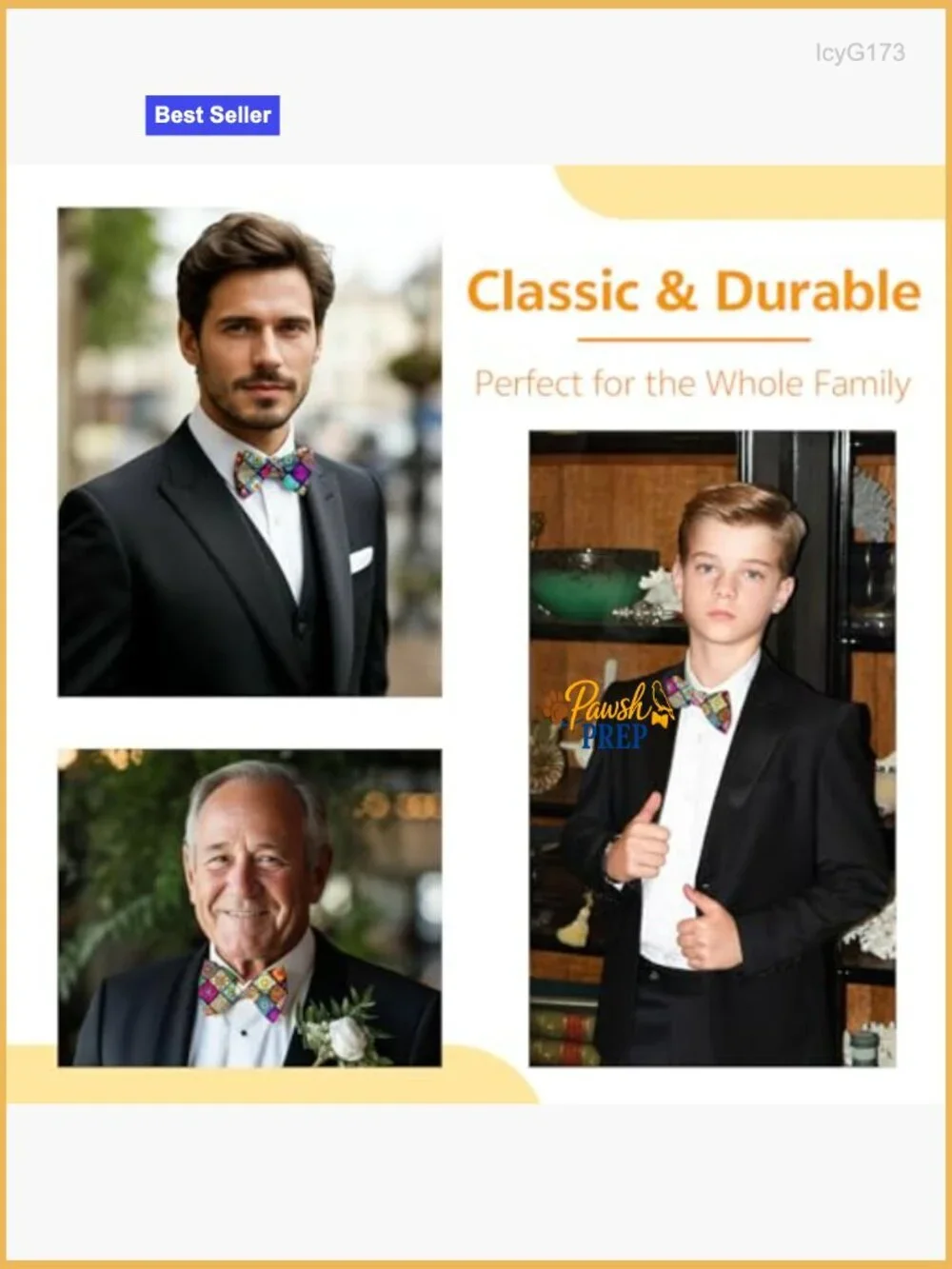 Pre-Tied Adjustable Bow Tie Formal Wedding Party Tuxedo Accessory
